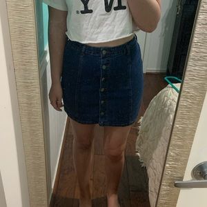 Denim Button Up Skirt